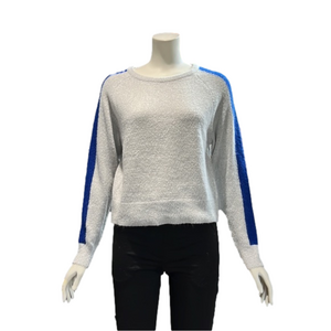 Garage Gray Pullover Sweater with Blue Stripe Size XS